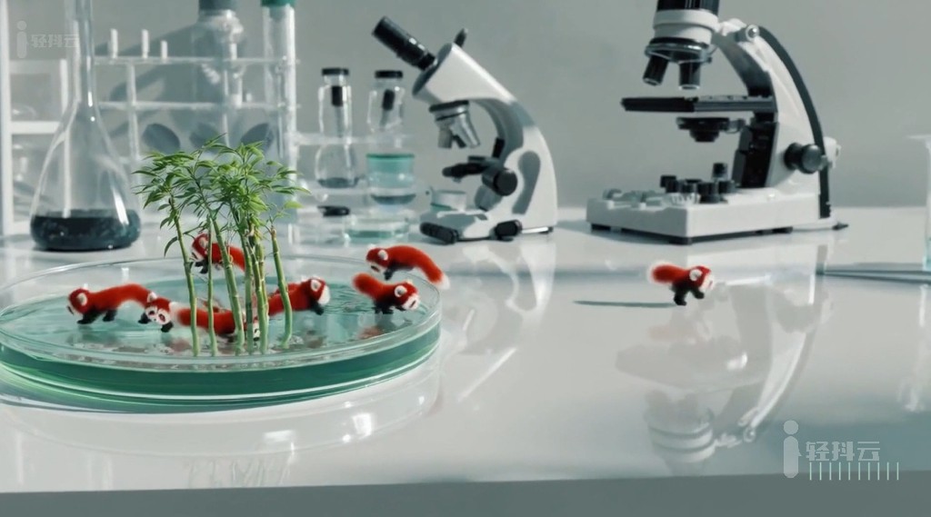 OpenAI文生短视频模型Sora生成的视频15-petri-dish-pandas培养皿熊猫