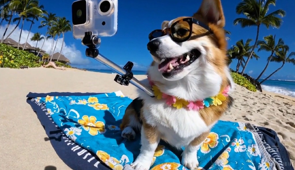 OpenAI文生短视频模型Sora生成的视频42-vlogger-corgi狗狗录像