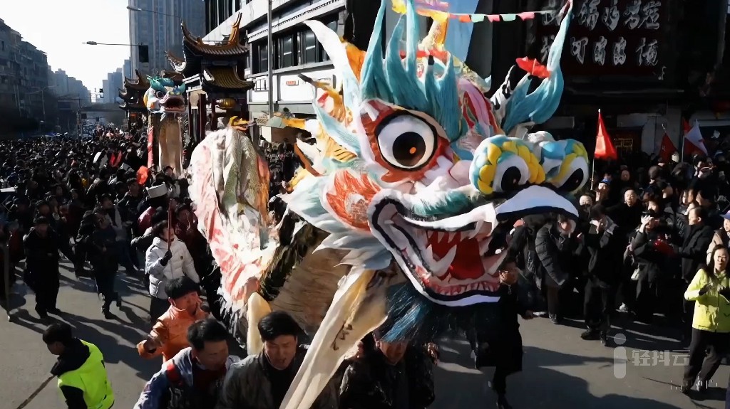 OpenAI文生短视频模型Sora生成的视频25-chinese-new-year-dragon中国新年舞龙